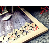 HULIANFU Wedding Guest Book Personalized Wedding Decoration Rustic Sweet Wedding Guestbook 120pcs Small Wood Hearts