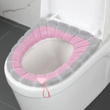 HULIANFU NEW Toilet Seat Mat Set Bathroom Universal Warm Soft Washable Closestool Mat Seat Case Winter Warmer Mat Pad Bidet Covers