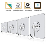 HULIANFU Multi-Purpose Hooks 5/10 Pairs Double-sided Adhesive Wall Hooks Waterproof Clothes Hats Towel Hooks Kitchen Bath Door Hooks