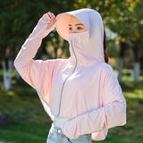 Hulianfu Women Sunscreen Hat Ice Silk Clothing Summer Big Edge Outdoor Shirt Short Coat Uv Protection Boy Hat Sun?hat New