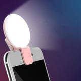 HULIANFU Mini Q Selfie Ring Light Portable Flash LED USB Clip Mobile Phone Fill Lamp Led Mirror Neon Sign Selfie Ring Makeup Lightings