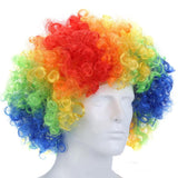 HULIANFU Round Curly Wig Carnival Children Adult Explosion Hair Hat Children  Day Party Accessories Fluffy Funny Clown Fans Hairstyle