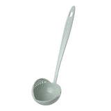 HULIANFU Soup Spoon Ladle Silicone Pot Spoons With Long Handle Spoon Cooking Colander Utensils Scoop Tableware Spoon Kitchen Accessories