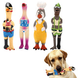 HULIANFU Pets Dog Toys Screaming Chicken Squeeze Sound Toy Rubber Pig Duck Squeaky Chew Bite Resistant Toy Puppy Training Interactive