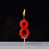 HULIANFU Number Candles Red Number 0-9 &amp; Question Mark Birthday Anniversary Smokeless Candles Cake Topper Decoration Party Supplies