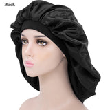 HULIANFU Women Night Sleep Hat Adjust Satin Bonnet Hair Styling Cap Long Hair Care 29 Styles Silk Head Wrap Shower Cap Hair Styling Tools