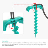 HULIANFU Training Stakes Portable Dog Leash Pile Tie-Out Stick Chew Toy Elasticity Chain for Outdoor Camping Backyard pet leash