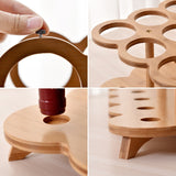 HULIANFU Vintage Wooden Bottles Wine Rack Cabinet Holder Shelf Free Standing Holders Barware Storage Wine Racks Home Kitchen Bar Tools