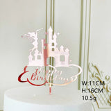 HULIANFU New Cartoon Happy Birthday Acrylic Cake Topper Cute Boy Witch Cake Topper For Kids Birthday Party Cake Decorations Baby Shower