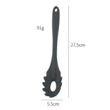 HULIANFU Silicone Pasta Noodle Spoon Pasta Scoop Colander Noodle Spaghetti Ladle Slot Spoon Heat-Resistant Tableware Kitchen Gadget