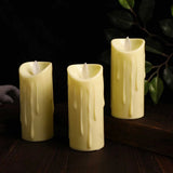 HULIANFU Pack of 3/6 LED Battery Operated Flameless Candles Remote Control,Moving Wick Swing Flame Pillar Candles For Wedding Birthday