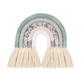 HULIANFU Lines Macrame Rainbow Hanging Ornament DIY Rope Handmade Woven Wall Decor Baby Girls Room Decor Home Nursery Decor