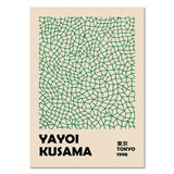 HULIANFU   Yayoi Kusama Exhibition Posters and Prints Gallery Wall Art Picture Museum Modern Canvas Painting Nordic Living Room Decoration