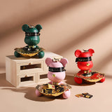 HULIANFU Violent bear statue Tidy Bear Statue With Metal Tray Storage Keys, Candy, Friut Home Ornaments Decoration Table Room Decorations