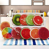 HULIANFU Thicken Fruit Design Round Soft Plush Cushion Tatami Office Chair Cushion Kindergarten Cartoon Cute Seat Pad