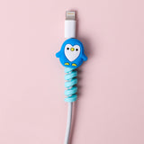 HULIANFU Kawaii Cartoon Animal Cord Winder Winding Line Data Cable Wire Storage Organizer Line Fixer Holder Headset Cord Protector 1PC