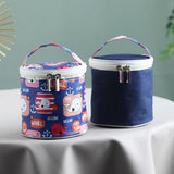 HULIANFU Onuobao Insulated Soup Cup Bag,WaterProof&amp;Cooler&amp;Thermal Round Breakfast Cup Tote for Men Women Work School Shopping Outdoor
