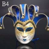 HULIANFU Newly High-end Venetian Masquerade Mask Mask Europe and The United States Halloween Clown Mask Show Supplies