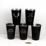 HULIANFU NorthernEurope Ins Industry Style 304 Stainless Steel Spray Paint Beer Cup Cold Water Drinks Cup Household Office Use Gargle Cup