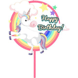 HULIANFU New Cartoon Happy Birthday Acrylic Cake Topper Cute Boy Witch Cake Topper For Kids Birthday Party Cake Decorations Baby Shower