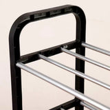 HULIANFU Shoe Rack Four Layers PP Storage Shoes Hanger Practical Shoes Shelf Household Supplies Slipper Black Creative