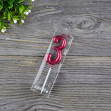 HULIANFU Number Candles Red Number 0-9 &amp; Question Mark Birthday Anniversary Smokeless Candles Cake Topper Decoration Party Supplies