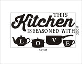 HULIANFU Kitchen Wall Stickers Vinyl Wall Decals for Kitchen English Quote Home Decor Art Decorative Stickers PVC Dining Room For Bar PVC