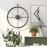 HULIANFU Nordic Luxury Large Wall Clock Modern Design Living Room Kitchen Wall Clock Battery Operated Iron Personality Clocks Home Decor
