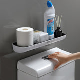 HULIANFU Wall-mounted Bathroom Shelf Toilet Storage Rack For Kitchen Storage Bath Organizer Household Bathroom Accessories Without Drill