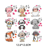 HULIANFU Iron on Cute Animal Patches Set for Clothing DIY T-shirt Applique Vinyl Unicorn Heat Transfer Clothes Stickers Thermal Press T