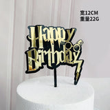 HULIANFU New Cartoon Happy Birthday Acrylic Cake Topper Cute Boy Witch Cake Topper For Kids Birthday Party Cake Decorations Baby Shower