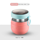 HULIANFU Portable Breakfast Cup With Lid and Spoon Multifunction Oatmeal Cup Cereal Nut Yogurt Mug Snack Cups Small lunch box soup bowl