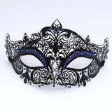 HULIANFU Male Female Phantom Gold Skull Venetian Metal Costume Masquerade Party Mask Laser Cut Halloween Prom Cosplay Wedding Ball Masks