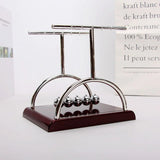 HULIANFU Newton Cradle Balance Steel Balls Perpetual Motion Collision Ball School Teaching Physics Science Pendulum Toy Home Decoration