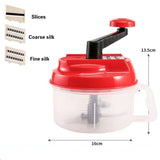 HULIANFU Mixer Food Processor Kitchen Manual Powerful Egg Blender Meat Grinder Vegetable Chopper Shredder Stainless Steel Blade Cutter