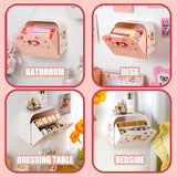 HULIANFU W&amp;G Toilet Organizer Adhesive Large Storage Box Sanitary Napkin Organizer for Cosmetics Decorative Box Bathroom Accessories