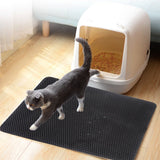 HULIANFU Pet Cat Litter Mat Waterproof EVA Double Layer Cat Litter Trapping Pet Litter Box Mat Clean Pad Products For Cats Accessories