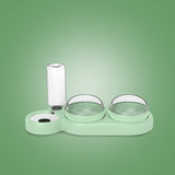 HULIANFU Pet Cat Bowl Automatic Feeder Dog Cat Food Bowl With Water Fountain Double Bowl Drinking Raised Stand Dish Bowls For Cats