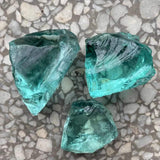 HULIANFU Very beautiful Clear Glass Crystal Stone Home Decoration Light Green Glass Material Garden Decor