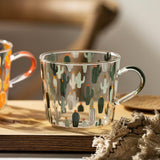 HULIANFU MDZF SWEETHOME 500ml Yellow Peach Cactus Glass Tea Milk Cups With Scale Coffee Mug Party Creative Drinkware Tumbler Water Cups