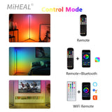 HULIANFU RGB LED Floor lamp Indoor Home Decoration Modern Corner Floor Lamp Living Rome Art Decor Atmospheric Standing Stand Lighting