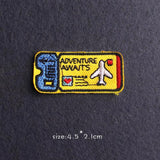 HULIANFU Van Gogh Patch Iron On Patches For Clothing Thermoadhesive Patches On Clothes Japan Anime/Fusible Patch Embroidery Sticker Badge