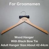 HULIANFU Personalized Wedding Hanger Bridal Shower Gift Engrave Name Wood Hanger Bridesmaid  Groomsmen Hanger Laser Cut Dress Hanger