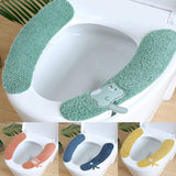 HULIANFU Universal Toilet Seat Stickers With Handles Cartoon Toilet Cushion Pad Washable Household Bathroom Lid Cover Pad Cushion Mat
