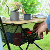 HULIANFU Outdoor Folding Table with Net Pocket Portable Foldable Aluminum Alloy Desk for Picnic Camping Garden Barbecue Desk Table