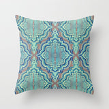 HULIANFU Super Hot Hipster Light Blue Green Mint Cushion Cases Modern Geometry Print Boho Decorative Pillowcase Sofa Couch Throw Pillows