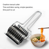 HULIANFU Pressing Machine Non-slip Handle Kitchen Gadgets Noodles Cut Knife Manual Section Shallot Cutter Spaghett Cutter Pasta Machine