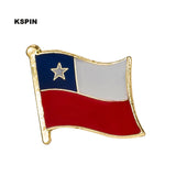 HULIANFU National Flag Metal Lapel Pin Flag Pin Badge Russia Algeria Argentina Brazil Belgium Germany France Costa Rica South Korea  Neth