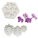 HULIANFU Jungle Safari Animal Silicone Cake Mould 3D Safari Animal Shape Fondant Cake Mousse Baking Mold for Birhtday Party Baby Shower