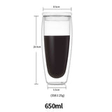 HULIANFU JANKNG Heat-Resistant Double Wall Glass Cup Beer Coffee Cup Set Handmade Beer Tumbler Mug Tea Whiskey Mugs Transparent Drinkware